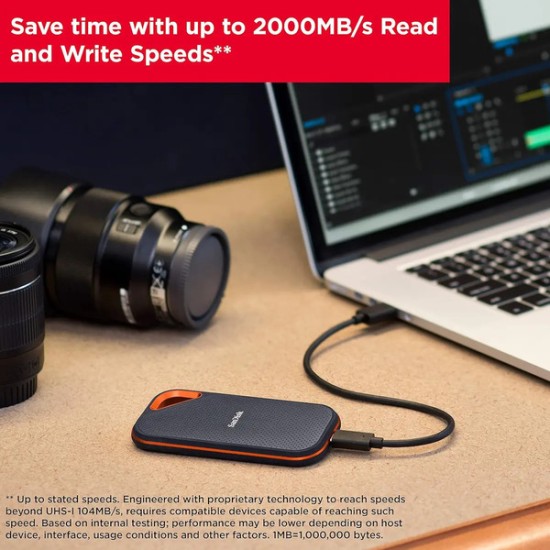 Sandisk 4TB Extreme PRO Portable SSD, Up to 2000MB/s